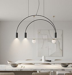 קשתות תליה לפינת אוכל שחור / שחור זהב / לבן קשתות תליה לפינת אוכל שחור / שחור זהב / לבן