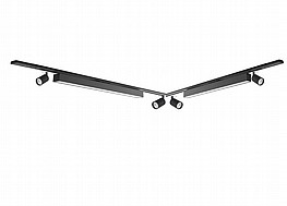 פס צבירה מעוצב משולב עם ספוטים ופרופילים פס צבירה מעוצב משולב עם ספוטים ופרופילים