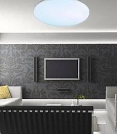 מנורת תקרה חלבית כיפה מוארת מהצדדים מנורת תקרה חלבית כיפה מוארת מהצדדים